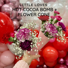 Load image into Gallery viewer, LITTLE LOVES: kids&#39; hot cocoa + flower cone combo
