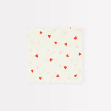 Load image into Gallery viewer, Heart Pattern Small Napkins (x 16)
