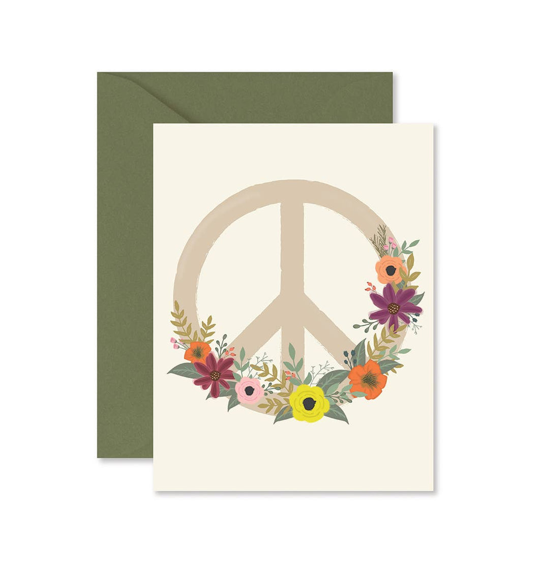 Ginger P. Designs - Peace Flower Greeting Card