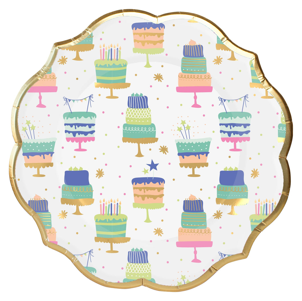 Sophistiplate - Paper Salad Plate Birthday Candles/8ct