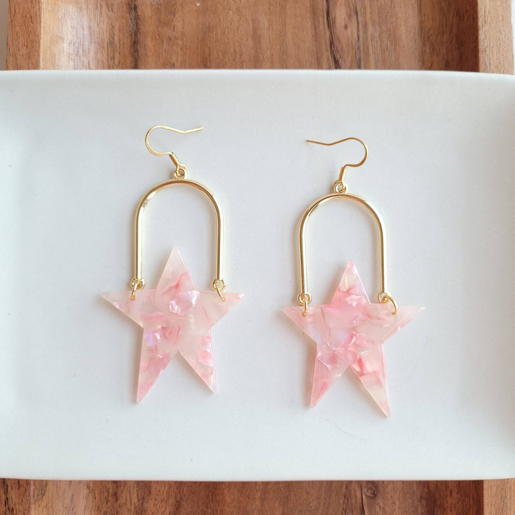 Spiffy & Splendid - Rosie Star Earrings - Coral