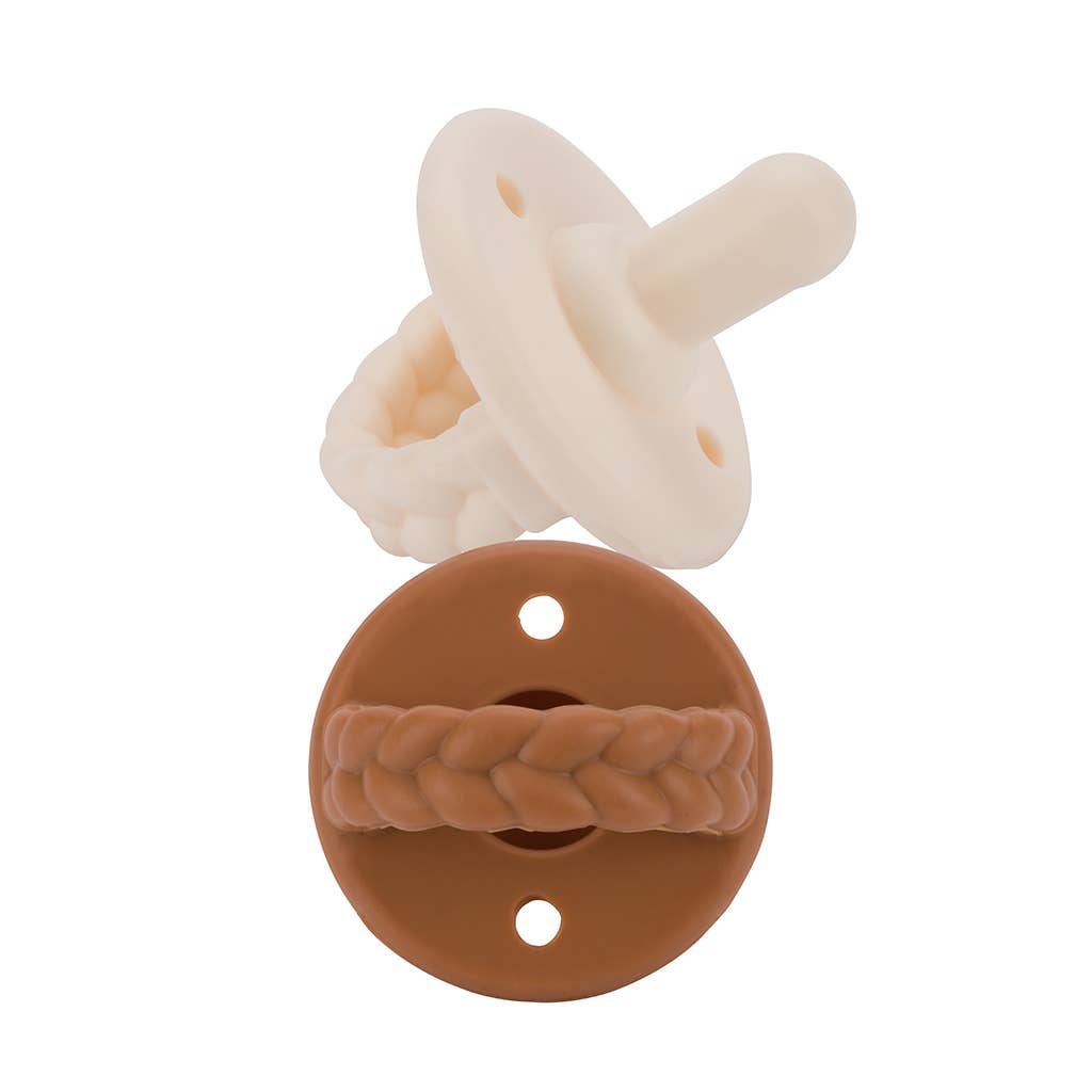 Itzy Ritzy - NEW Coconut/Toffee Sweetie Soother™ Pacifier Set