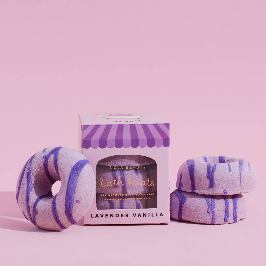 NCLA Beauty - Lavender Vanilla Bath Treats (3 pc bath bomb set)