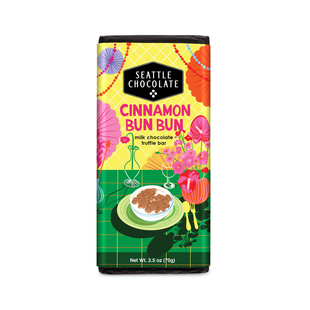 Seattle Chocolate - NEW Spring - Cinnamon Bun Bun Truffle Bar