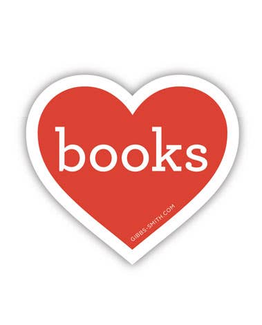 Heart Books Sticker