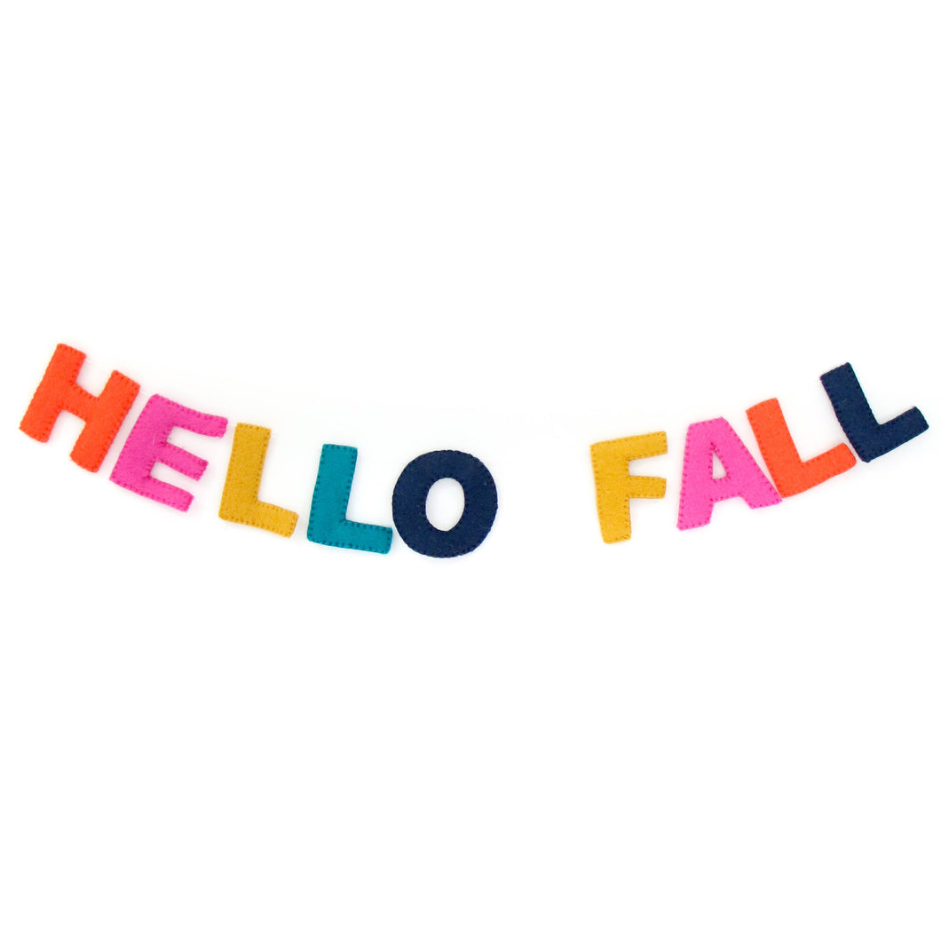HELLO FALL felt garland by Kailo Chic