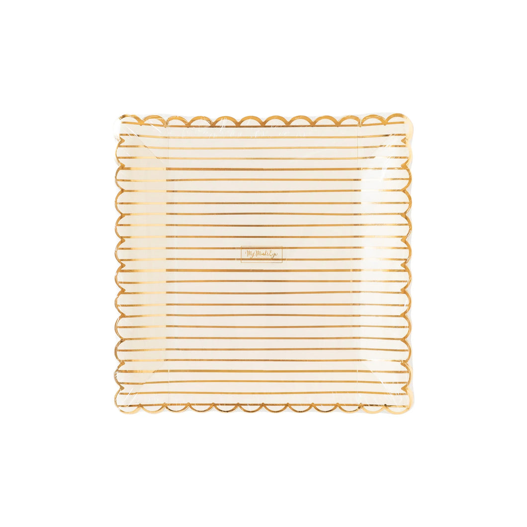 GOLD STRIPES PLATE