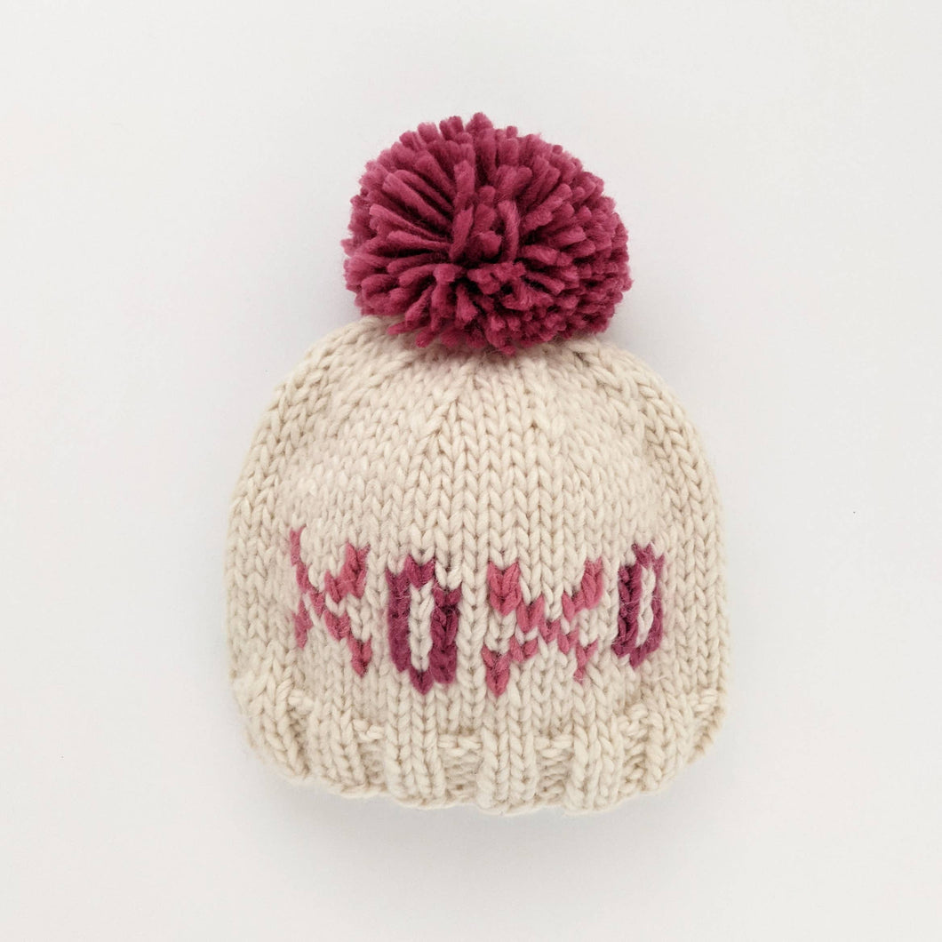 6years to adult - XOXO Valentine's Day Hand Knit Beanie Hat