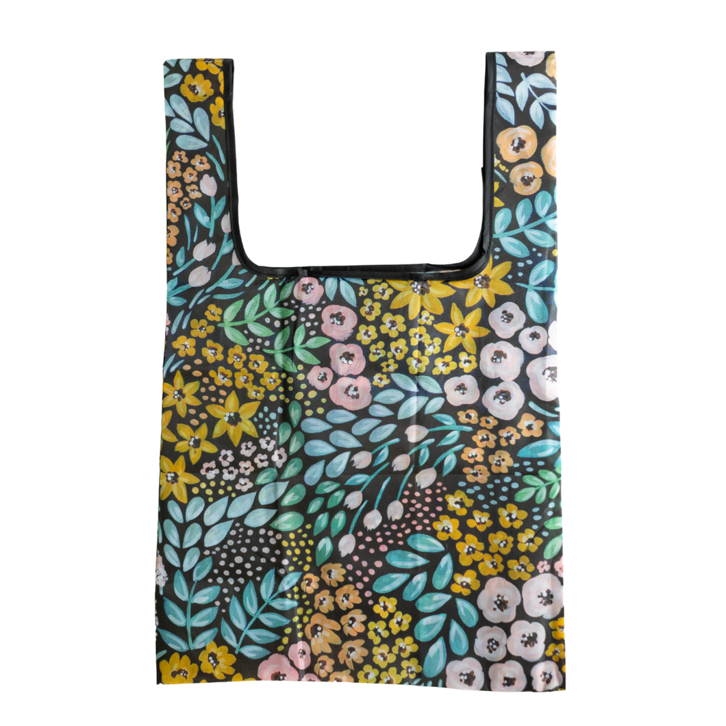 Elyse Breanne Design - Black Floral Reusable Bag