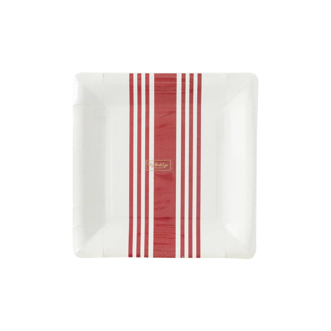 Red Striped Plates