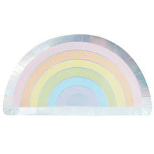 Load image into Gallery viewer, PASTEL AND IRIDESCENT PAPER RAINBOW PLATES

