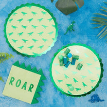 Load image into Gallery viewer, PAPER DINOSAUR PARTY PLATES
